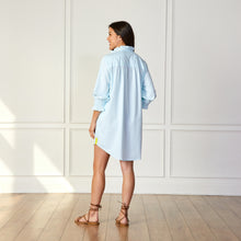 Load image into Gallery viewer, Caryn Lawn Kimberly Stripe Dress Aqua