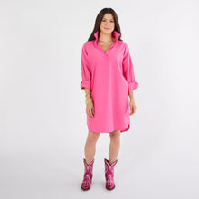 Load image into Gallery viewer, Caryn Lawn Preppy Dress Corduroy Pink