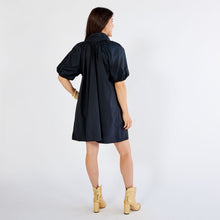 Load image into Gallery viewer, Caryn Lawn Ryan Bow Dress Navy