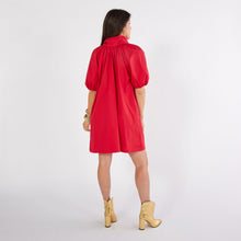 Load image into Gallery viewer, Caryn Lawn Ryan Bow Dress Red