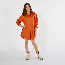 Load image into Gallery viewer, Caryn Lawn Kimberly Game Day Dress Burnt Orange