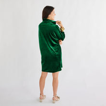 Load image into Gallery viewer, Caryn Lawn Betsy Collar Velvet Dress Forest
