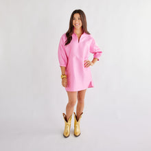 Load image into Gallery viewer, Caryn Lawn Betsy Collar Jacquard Polkadot Dress Pink