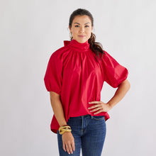 Load image into Gallery viewer, Caryn Lawn Ryan Bow Top Red