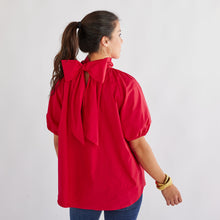 Load image into Gallery viewer, Caryn Lawn Ryan Bow Top Red
