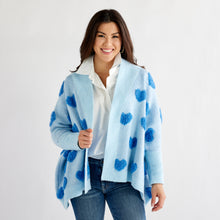 Load image into Gallery viewer, Caryn Lawn Cape Heart Sweater Blue