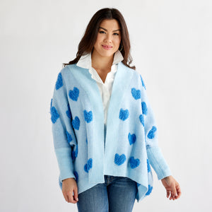 Caryn Lawn Cape Heart Sweater Blue