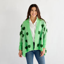 Load image into Gallery viewer, Caryn Lawn Cape Heart Sweater Green