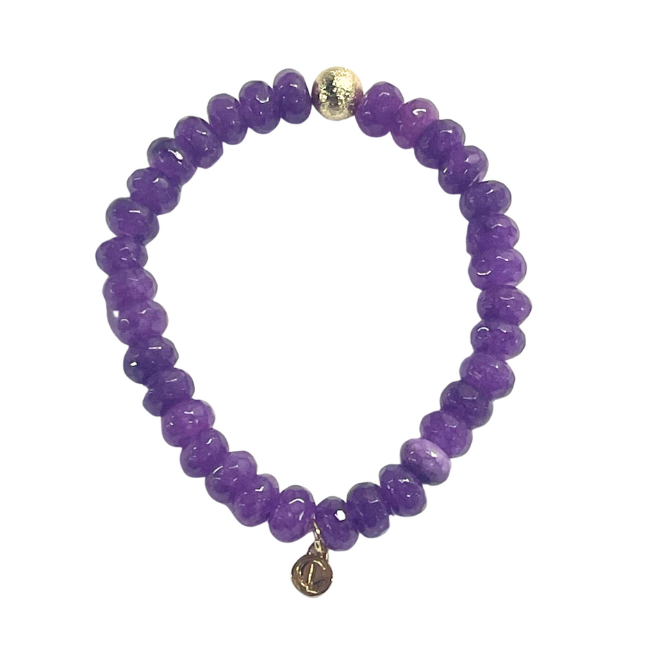 Caryn Lawn Palermo Stone Bracelet Purple