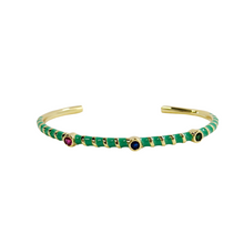 Load image into Gallery viewer, Caryn Lawn Ani Cuff Green