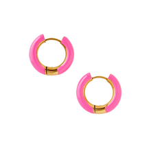 Load image into Gallery viewer, Caryn Lawn Abby Hoop Earring Pink