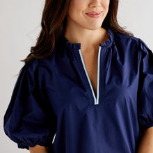 Load image into Gallery viewer, Caryn Lawn Anna Top Navy