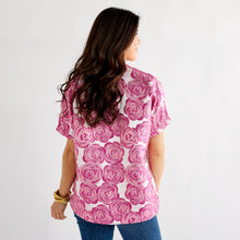 Load image into Gallery viewer, Caryn Lawn Betsy Jacquard Rose Top Pink