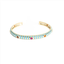 Load image into Gallery viewer, Caryn Lawn Bianca Cuff Turquoise