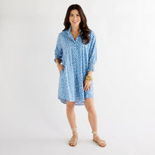 Load image into Gallery viewer, Caryn Lawn Kimberly Dress Blue Poppy