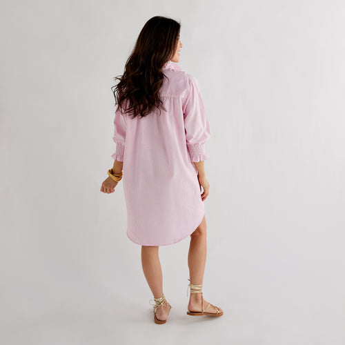 Caryn Lawn Kimberly Dress Opposite Pink Stripe
