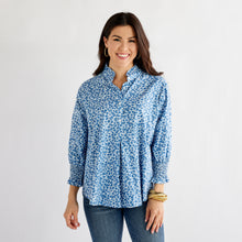 Load image into Gallery viewer, Caryn Lawn Kimberly Top Blue Poppy