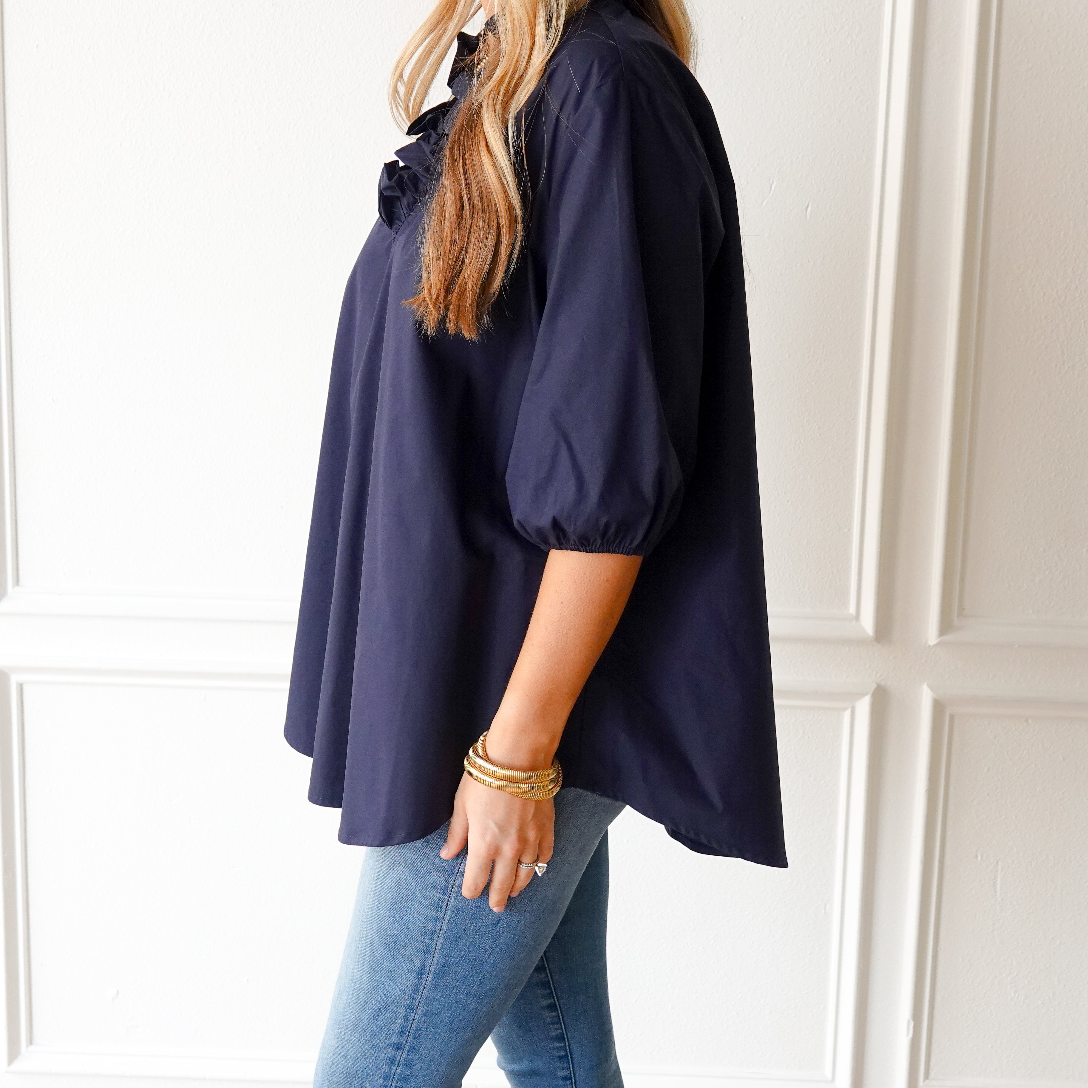Caryn Lawn Kit Top Navy