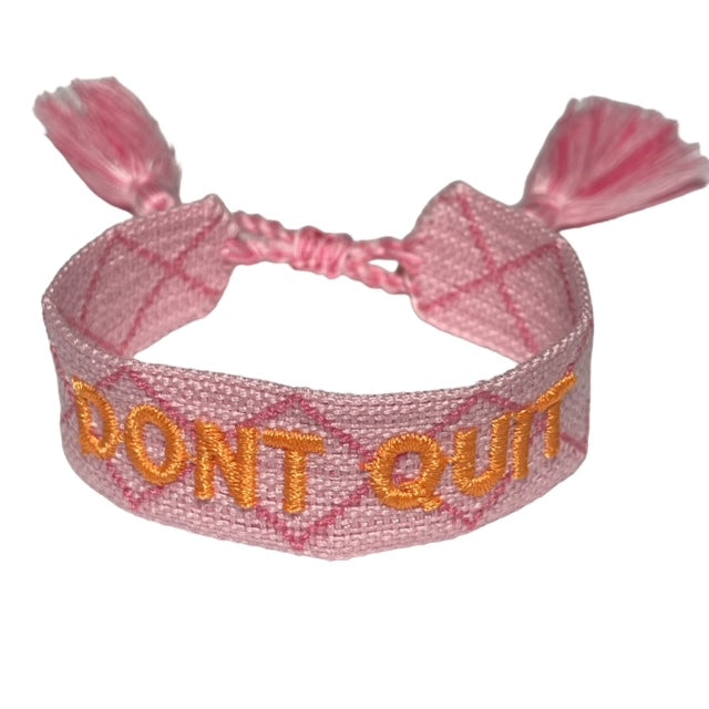 Caryn Lawn Woven Friendship Bracelet Don't Quit