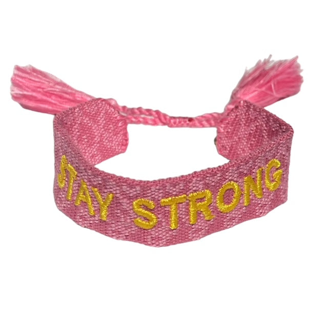 Caryn Lawn Woven Friendship Bracelet Stay Strong