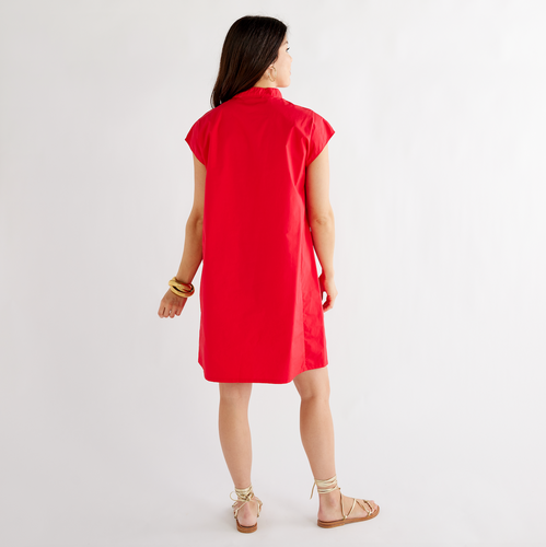 Caryn Lawn Seaside Dress Red