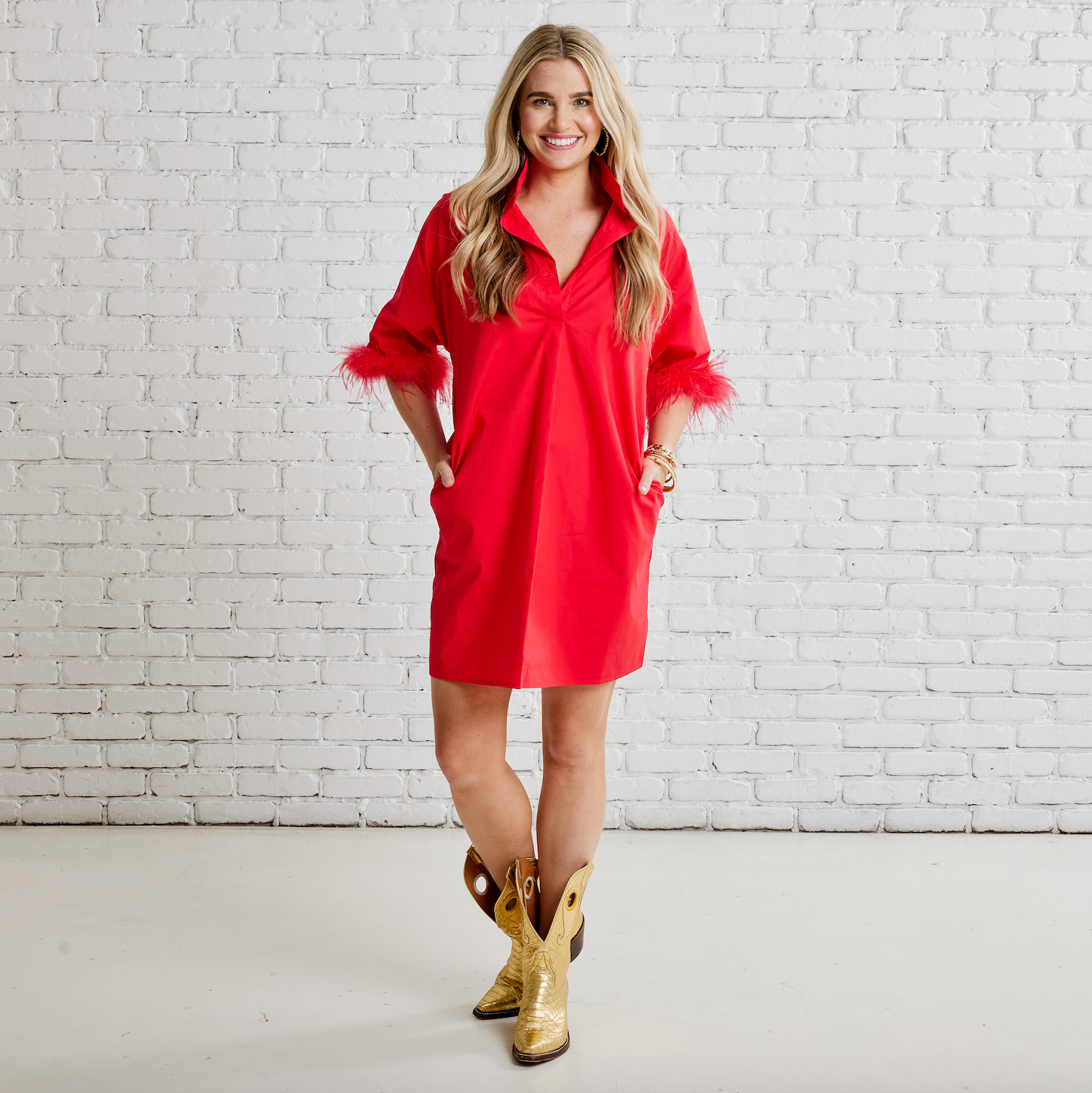 red dress feather sleeves Gothic Red Sequin and Feather Dress - Long Sleeve Illusion Formal Dress