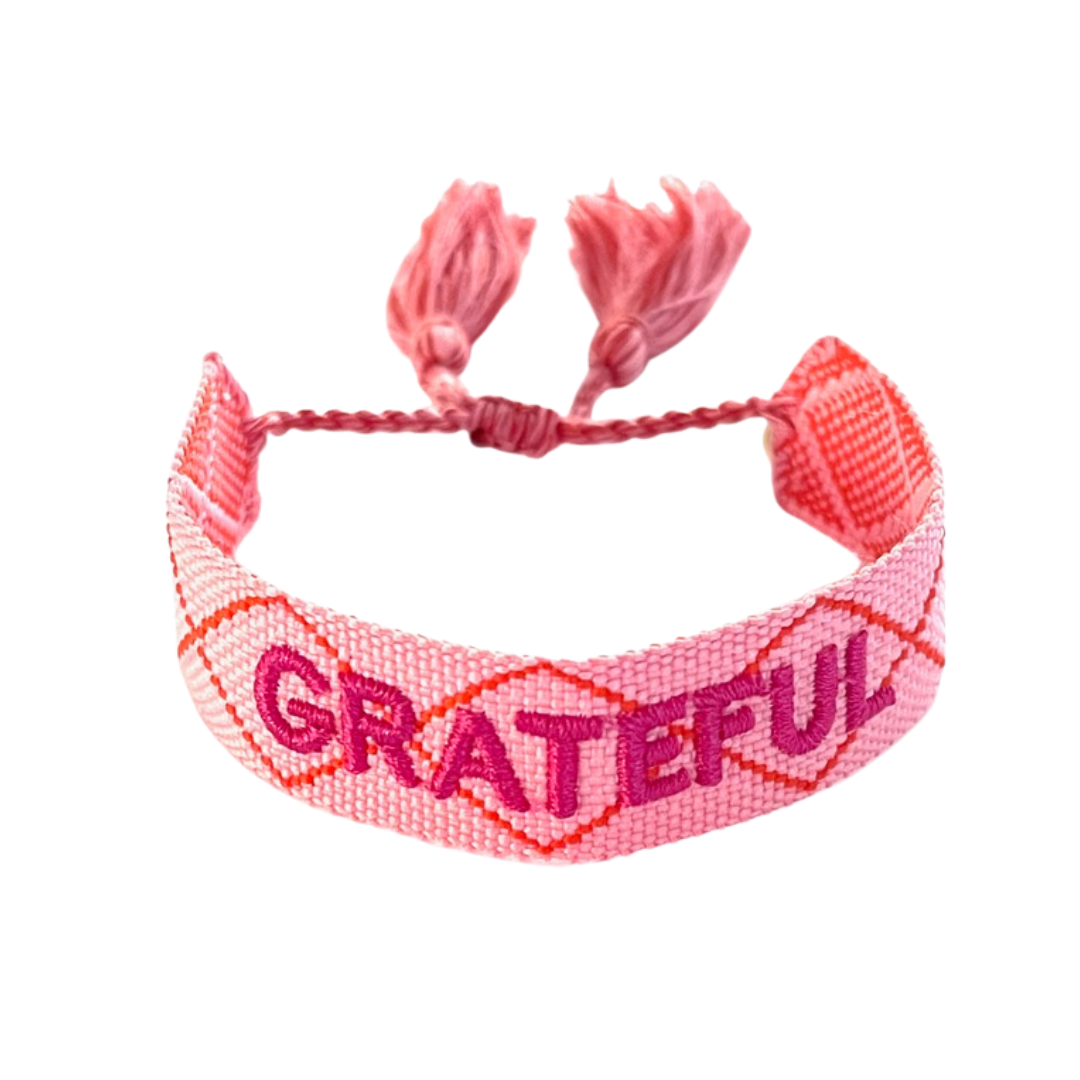 Caryn Lawn Woven Friendship Bracelet Grateful