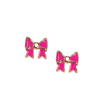 Load image into Gallery viewer, Caryn Lawn Teeny Tiny Bow Earring Pink