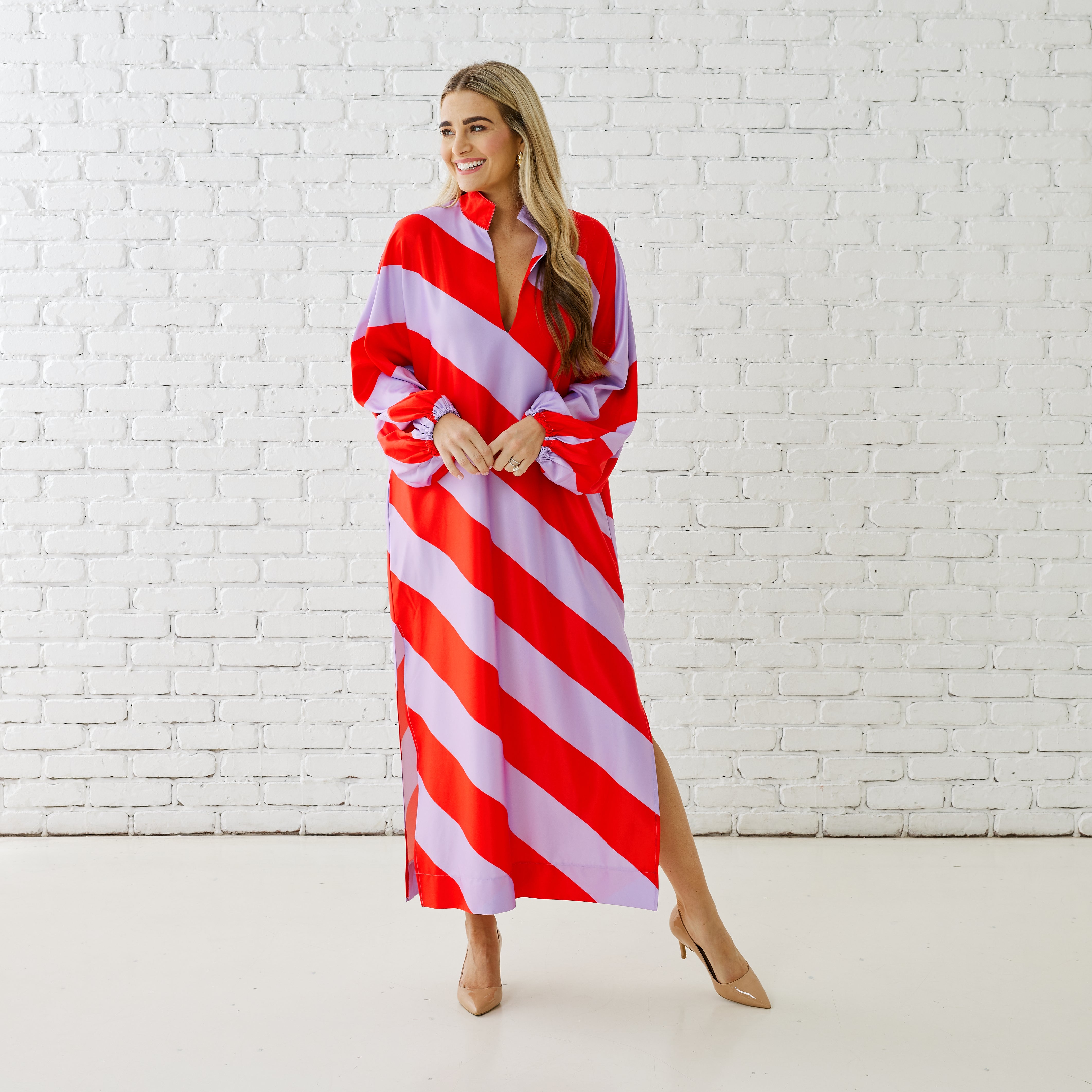 Coco Caftan LAVENDER/RED Size 2 (Fits 6-12)