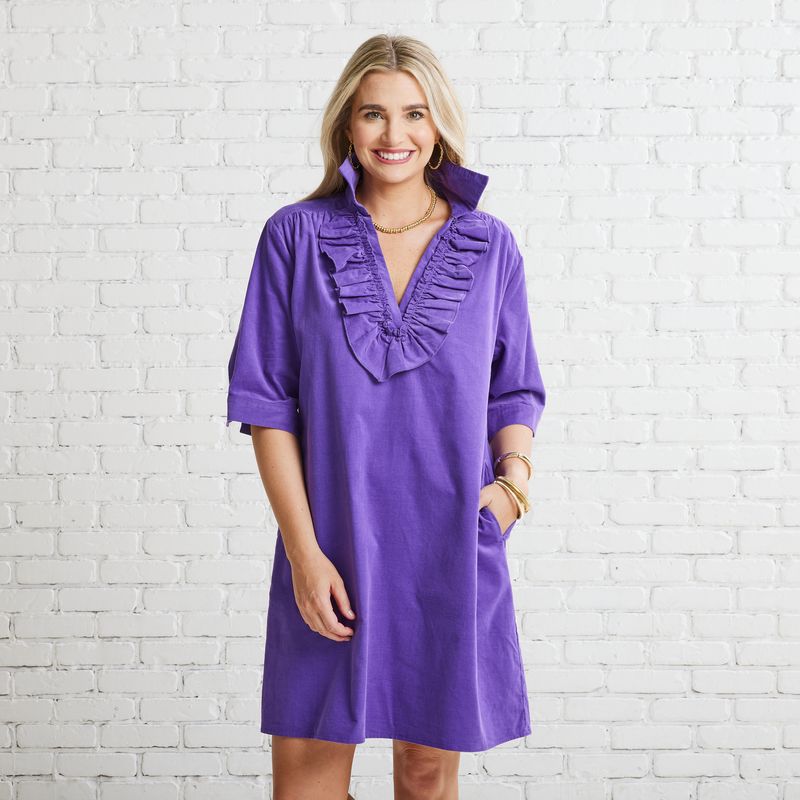 purple lawn dress Maya Corduroy Dress Purple