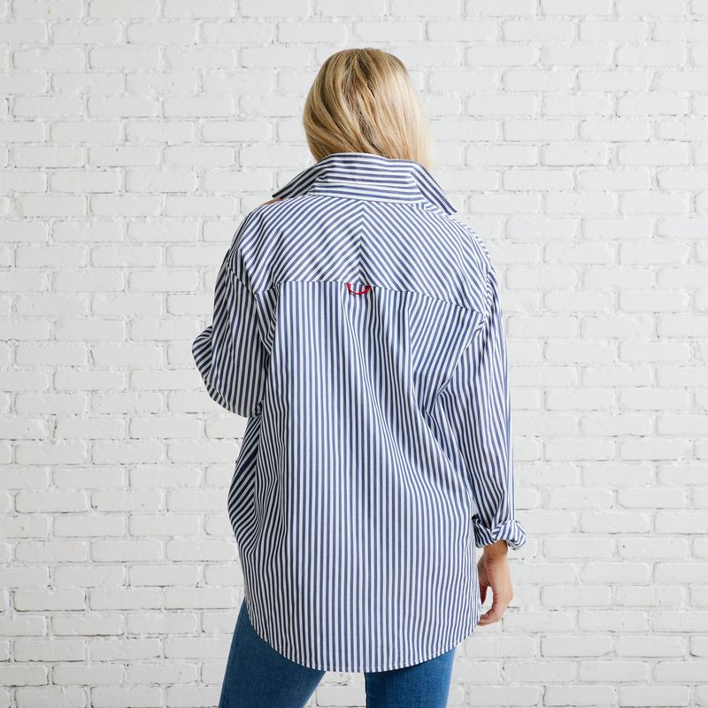 Caryn Lawn Lawn Shirt Navy