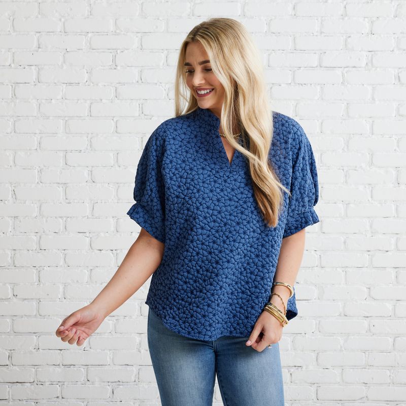 Caryn Lawn Annie Stripe Top - Green main image 1