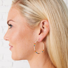 Load image into Gallery viewer, Caryn Lawn Baja Hoop Earring - White Rainbow