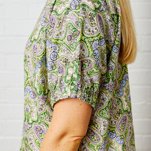 Caryn Lawn Betsy Top Summer Cotton Paisley