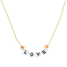 Load image into Gallery viewer, Caryn Lawn Beaded Word Necklace- Love