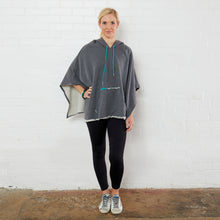 Load image into Gallery viewer, Caryn Lawn Everyday Poncho Charcoal