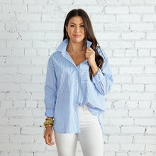 Load image into Gallery viewer, Caryn Lawn Lawn Shirt Blue