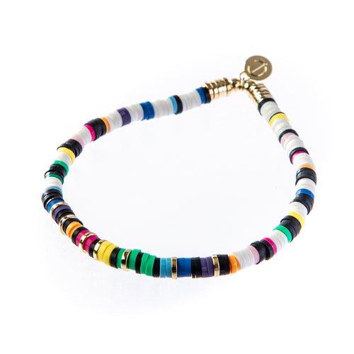 Caryn Lawn Seaside Skinny Bracelet- White Rainbow