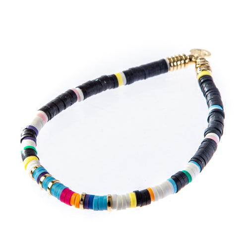 Caryn Lawn Seaside Skinny Bracelet- Black Rainbow