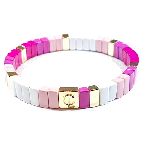 Caryn Lawn Tile Bracelet - Mini Pink Ombre