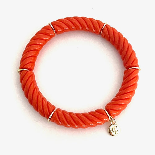 Caryn Lawn Palm Beach Swizzle Bracelet Burnt Orange