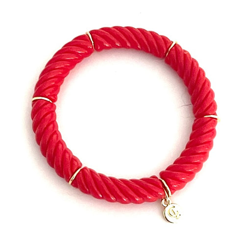 Caryn Lawn Palm Beach Swizzle Bracelet Red