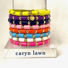 Load image into Gallery viewer, Caryn Lawn Poppy Bracelet Purple