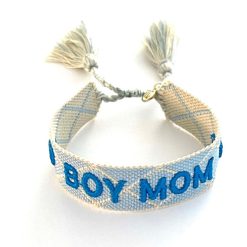 Caryn Lawn Woven Friendship Bracelet Boy Mom