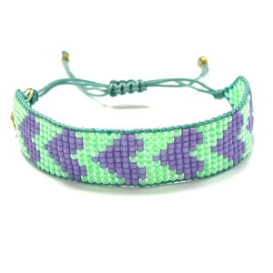 Caryn Lawn Friendship Bracelet Mint/Lavender