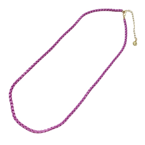 Caryn Lawn Enamel Chain Necklace- Lavender