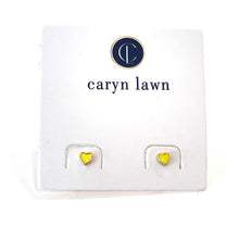Load image into Gallery viewer, Caryn Lawn Teeny Tiny Heart Earring Canary