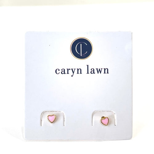 Caryn Lawn Teeny Tiny Heart Earring Light Pink