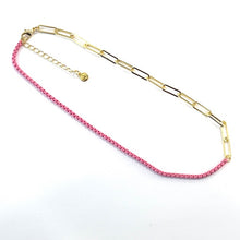 Load image into Gallery viewer, Caryn Lawn Duo Enamel Chain Pink