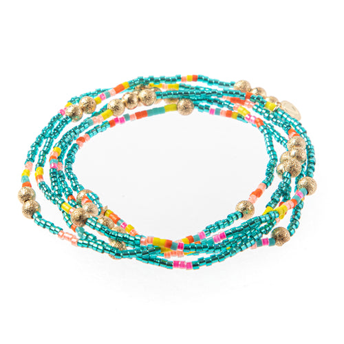 Caryn Lawn Malibu Wrap Bracelet/Necklace Turquoise Multi